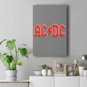 ACDC Shook Me Wall Art Canvas Home Decor New Portrait Wall Art Gray