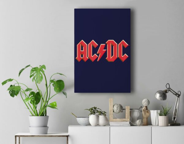 ACDC Shook Me Wall Art Canvas Home Decor New Portrait Wall Art Navy