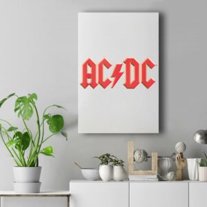 ACDC Shook Me Wall Art Canvas Home Decor New Portrait Wall Art White