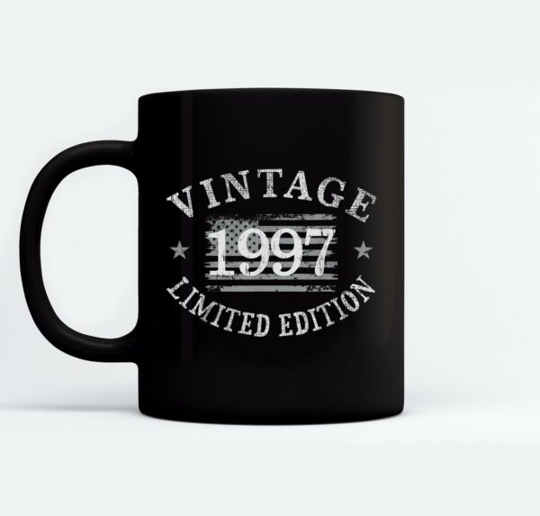 25 Years Old Vintage 1997 US Flag 25th Birthday Anniversary Mugs Ceramic Mug Black