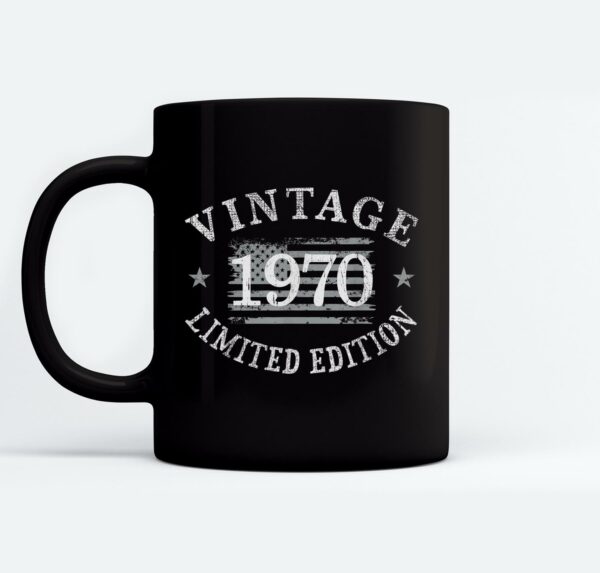 52 Years Old Vintage 1970 US Flag 52th Birthday Anniversary Mugs Ceramic Mug Black