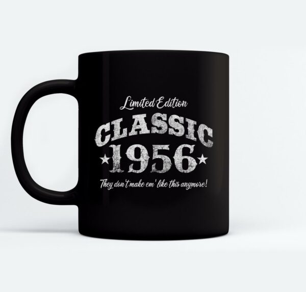 66 Years Old Vintage Classic Car 1956 66th Birthday Mugs Ceramic Mug Black