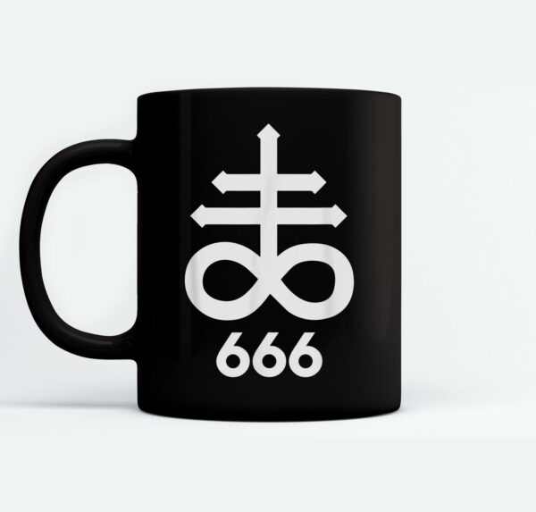 666 Satanic Symbol Sigil of the Devil Mugs Ceramic Mug Black