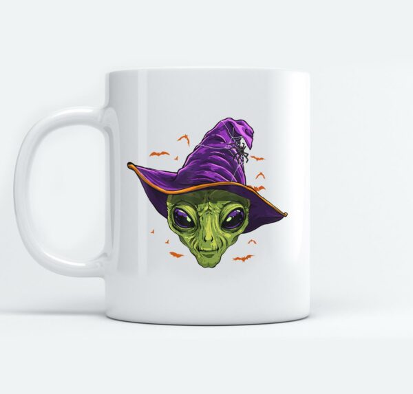 Alien Witch Funny Halloween OVNI Lover Men Women Mugs Ceramic Mug White