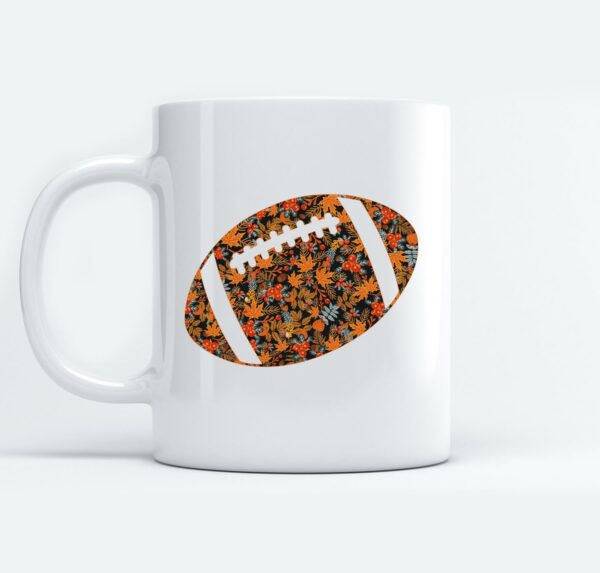 American Football Costume Football Ball Autumn Foliage Mugs Ceramic Mug White