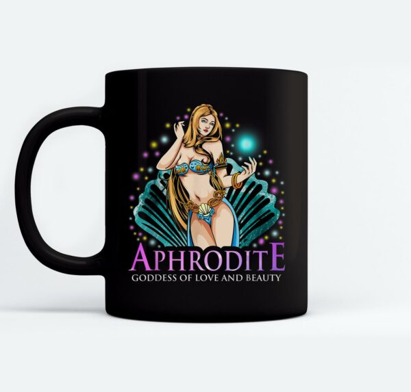 Aphrodite Goddess of Love and Beauty Ancient Greek Mythology Mugs Ceramic Mug Black