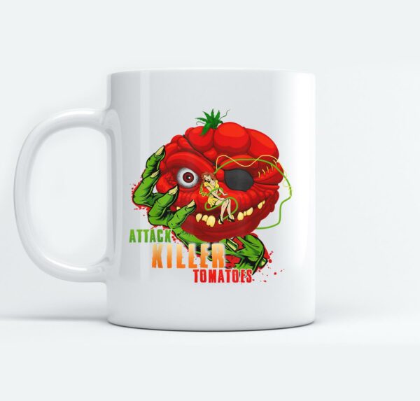 Attack Killer Tomatoes For Men Women Funny Halloween Mugs Ceramic Mug White