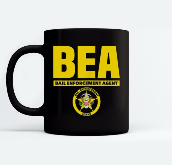 Bail Enforcement Agent Badge Fugitive Bounty Hunters Mugs Ceramic Mug Black