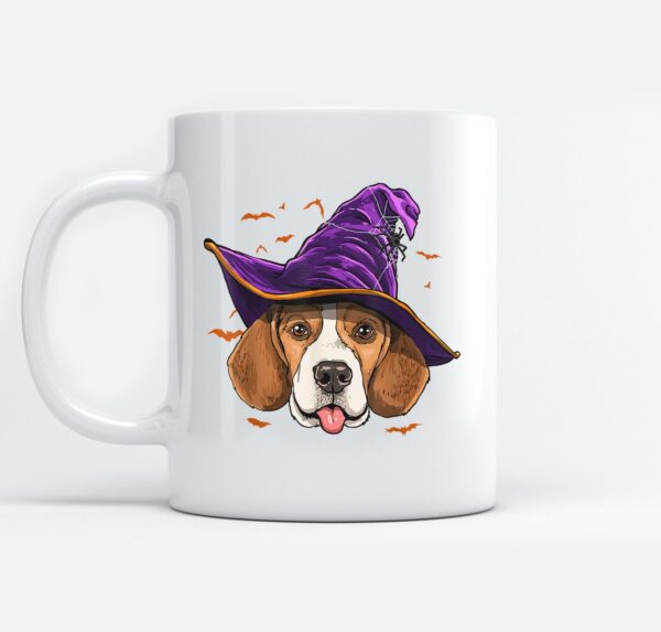 Beagle Dog Witch Funny Halloween Dog Lover Mugs Ceramic Mug White