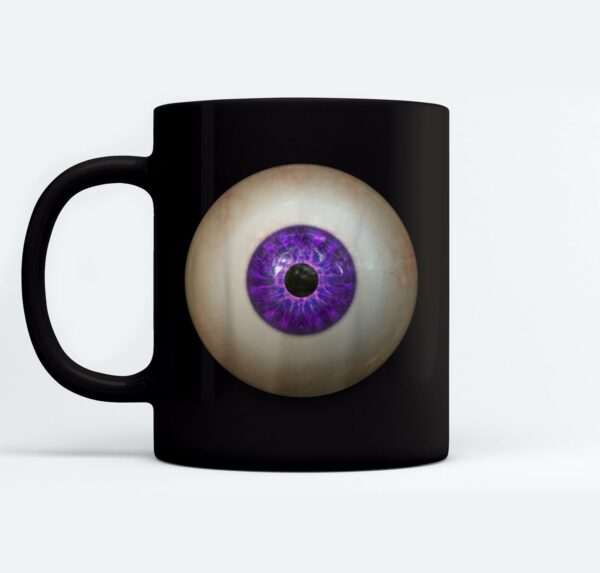 Big Purple Eyeball Creepy Funny Lazy Easy Halloween Costume Mugs Ceramic Mug Black