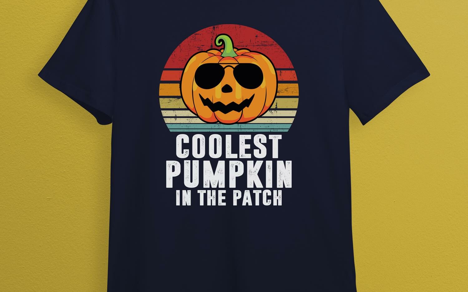 Kids Coolest Pumpkin In The Patch Boys Girls Halloween Gifts T shirt Unisex Navy edited
